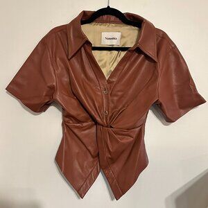Nanusha Leather Top